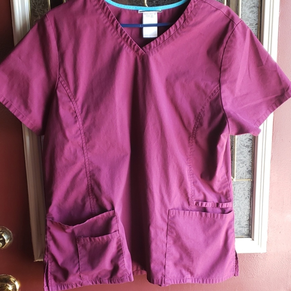 Maroon Scrub Top
